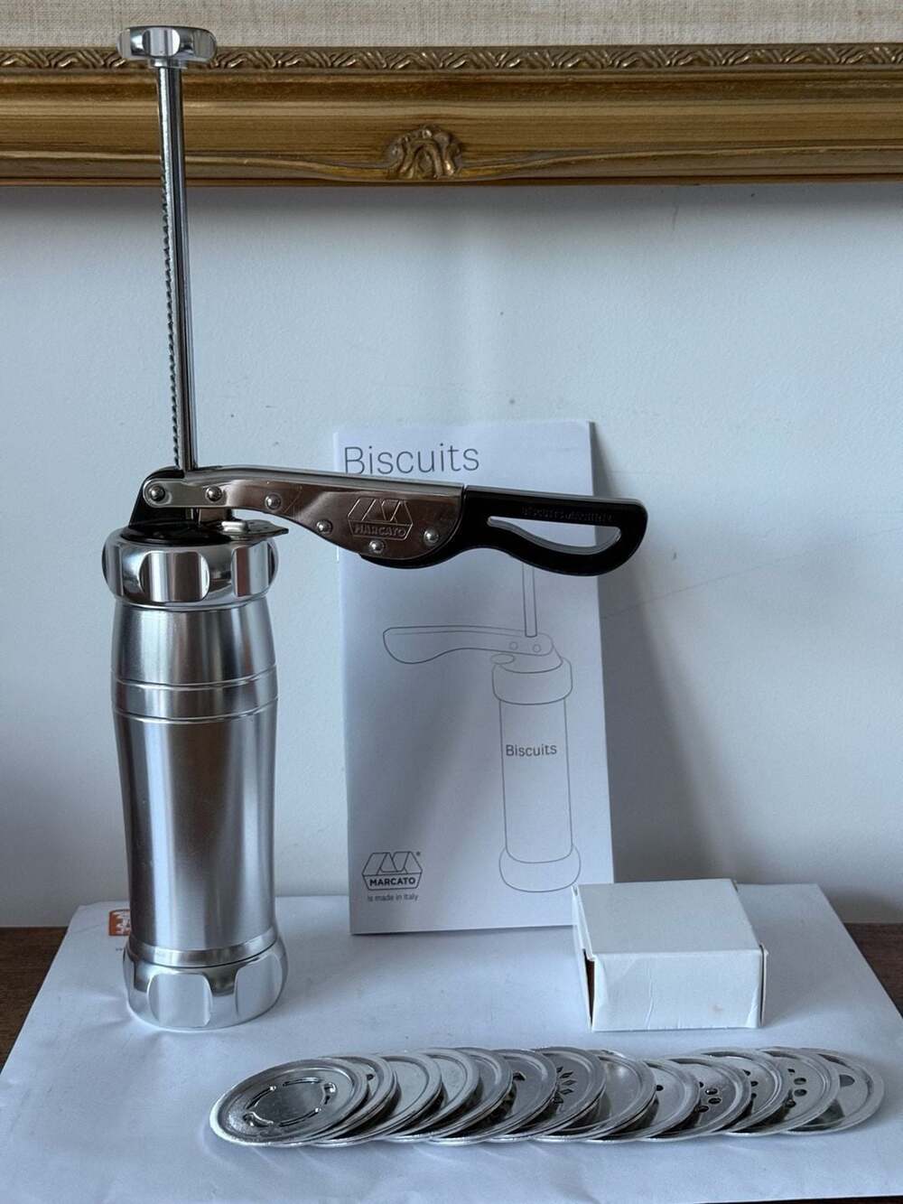 New Marcato Biscuits Cookie Press Stainless Steel